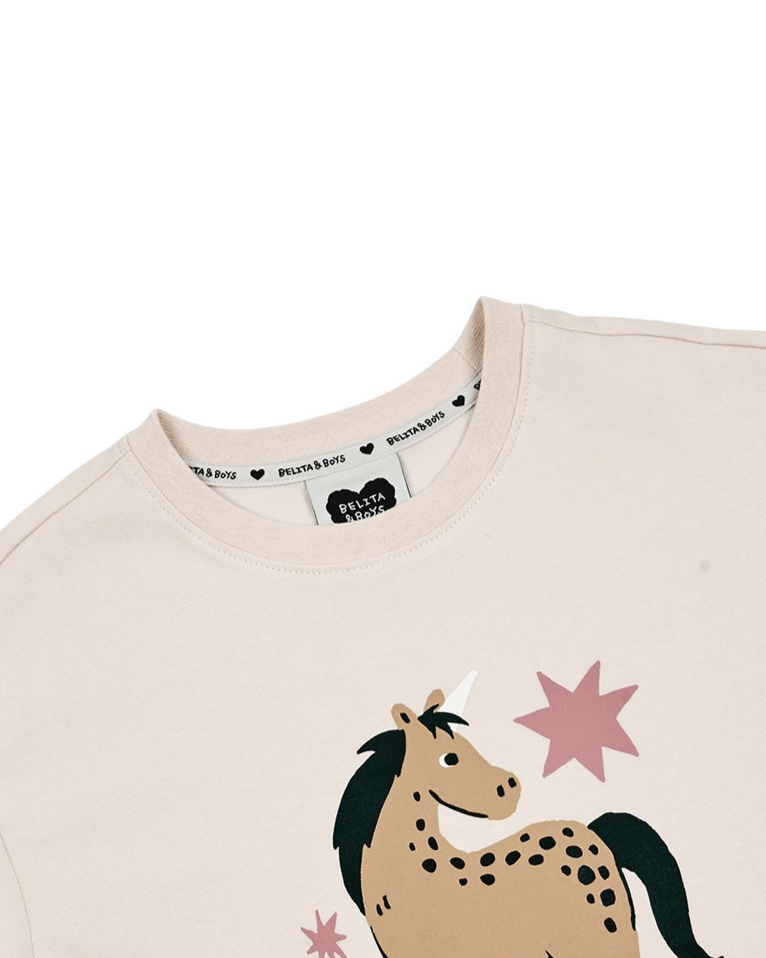 [SET] Light Pink Horse Point Pattern Shorts
