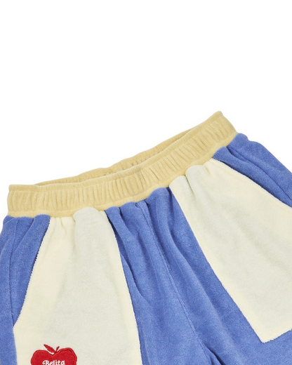 Blue Bubble Apple Terry Shorts