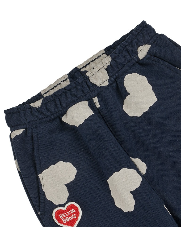 [BABY SET] Navy BB Heart Pattern Jogger