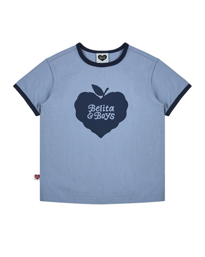 Navy Bubble Apple Short Sleeve