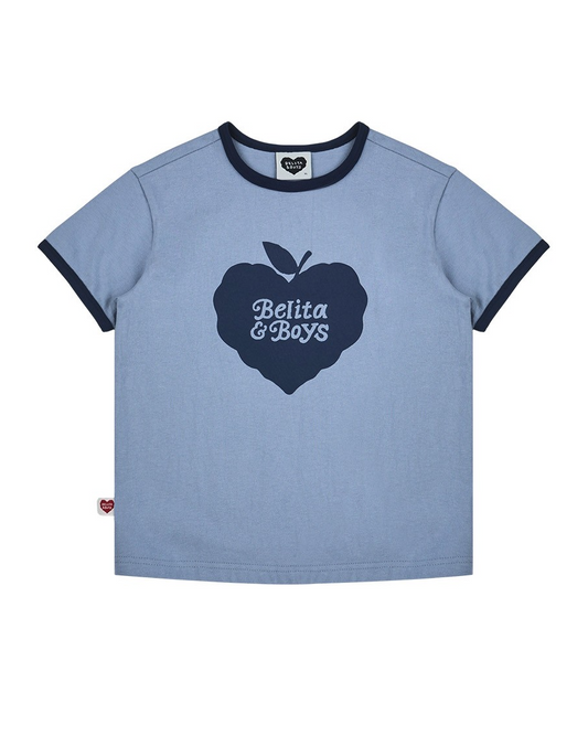 Navy Bubble Apple Short Sleeve
