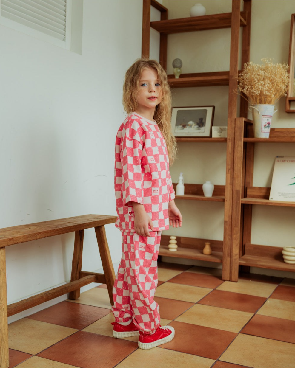 [SET] Pink Checkerboard Jogger