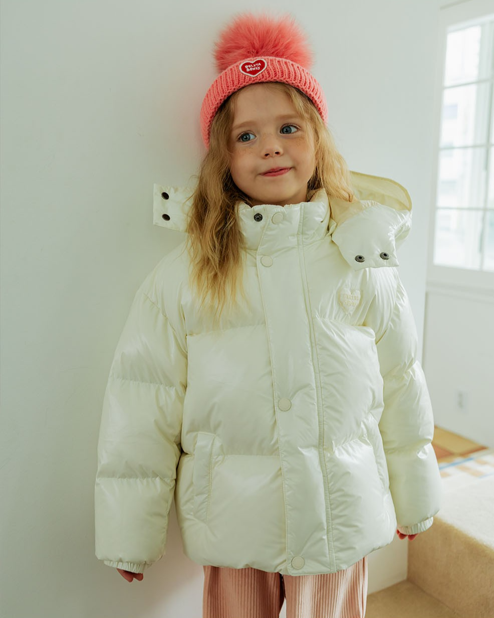 Pink BB Heart Pompom Beanie