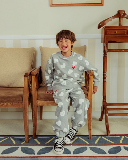 [SET] Grey BB Heart Pattern Jogger