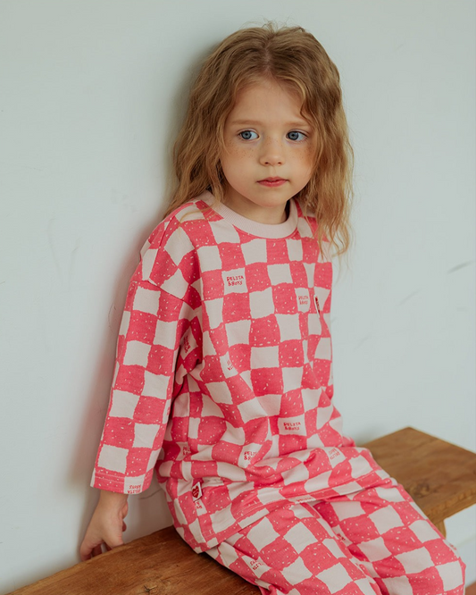 [SET] Pink Checkerboard Jogger