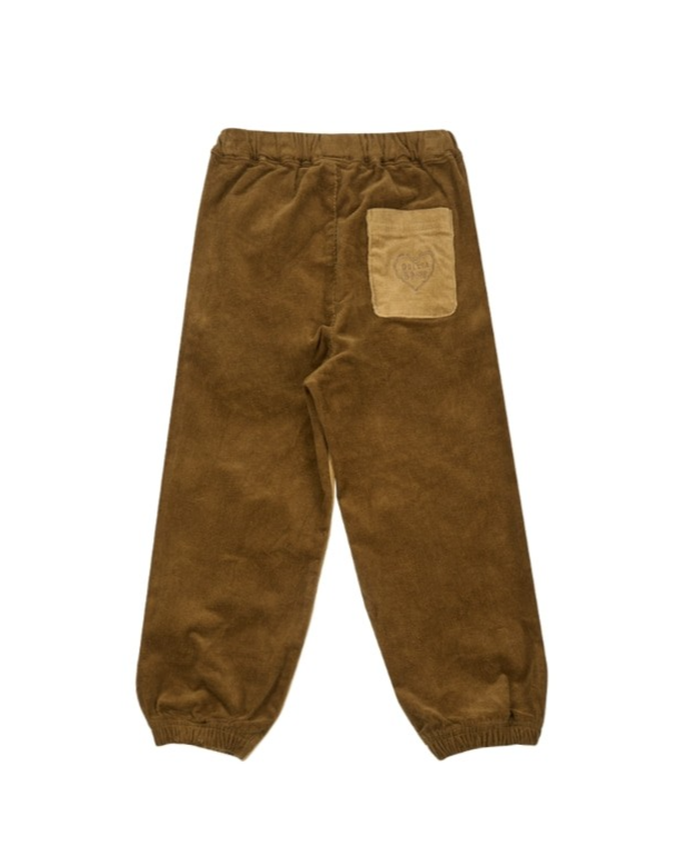 Brown Color Block Corduroy Jogger