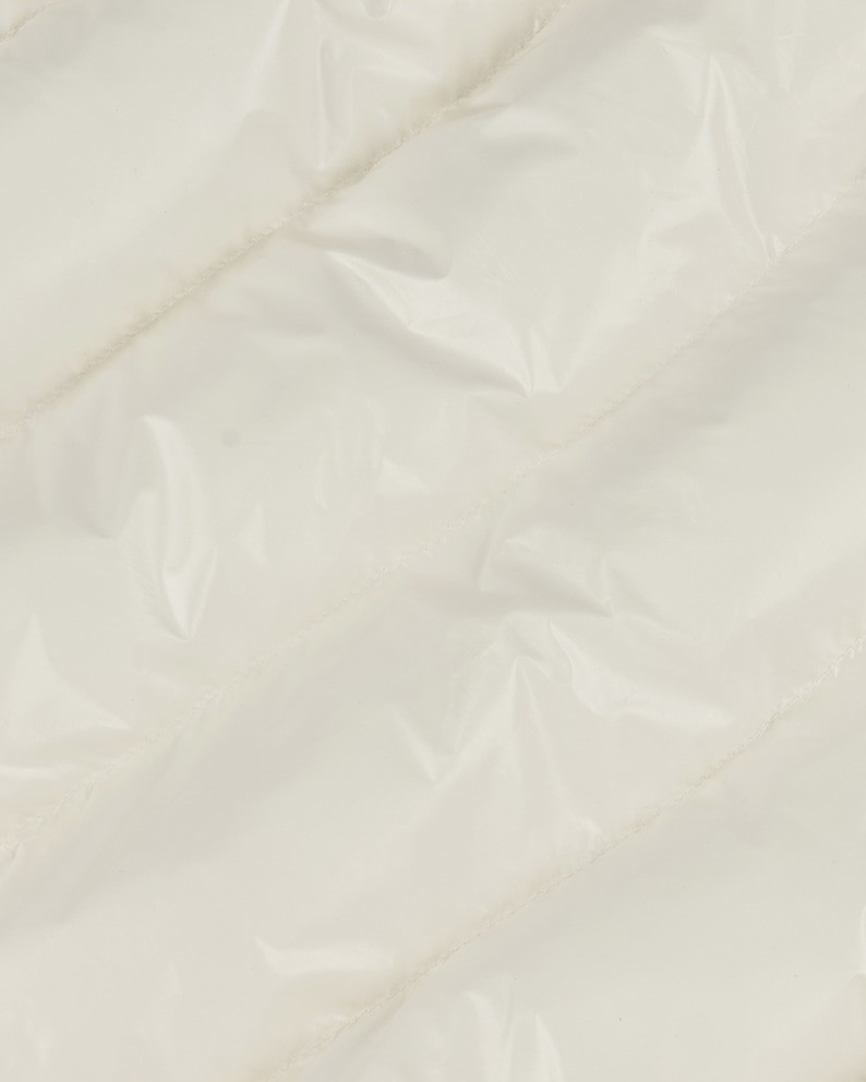 BABY Cream Glossy Hooded Puffer Jumpsuit