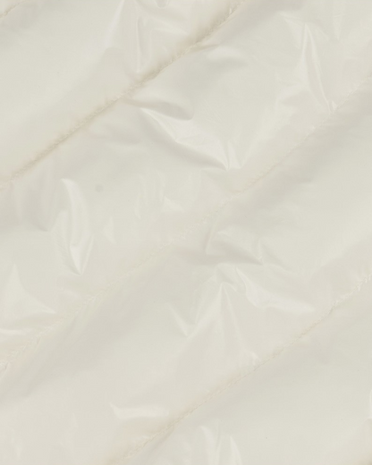 BABY Cream Glossy Hooded Puffer Jumpsuit