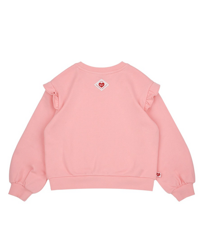 GIRL Pink Mushroom Frill Sweatshirt