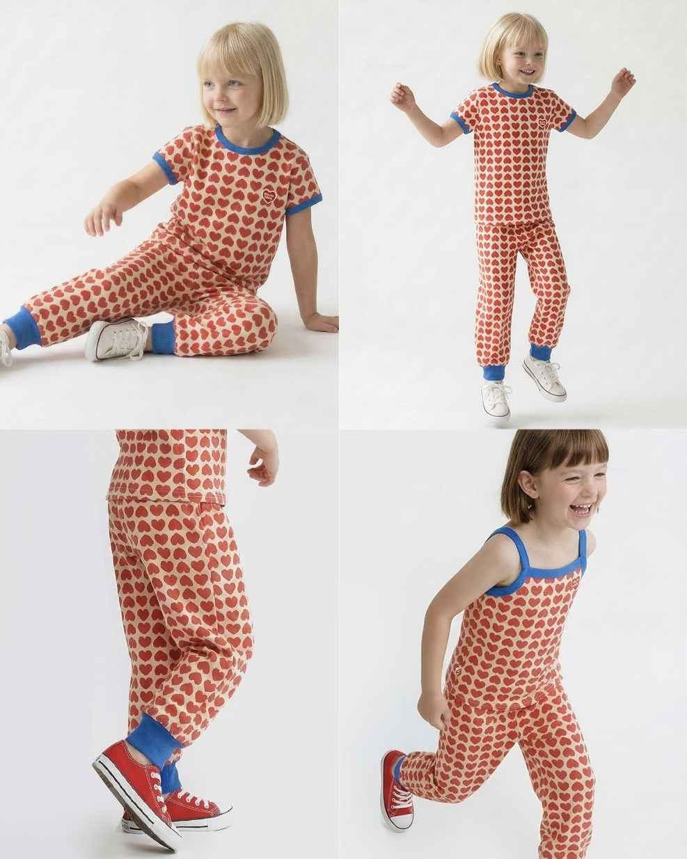 Red BB Heart Pattern One Mile Jogger