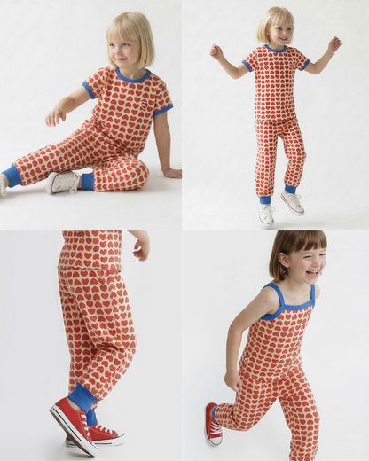 Red BB Heart Pattern One Mile Jogger