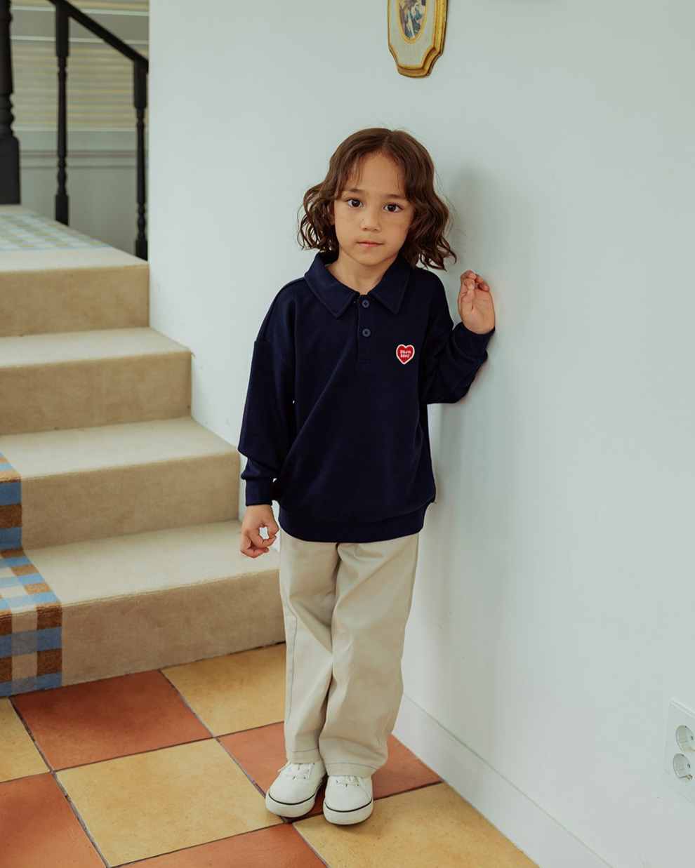 Light Beige BB Heart Woven Pants