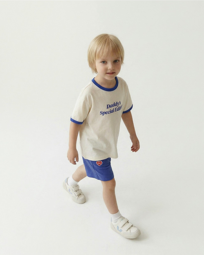 [SET] Cream Daddy Short Sleeve Tee & Shorts