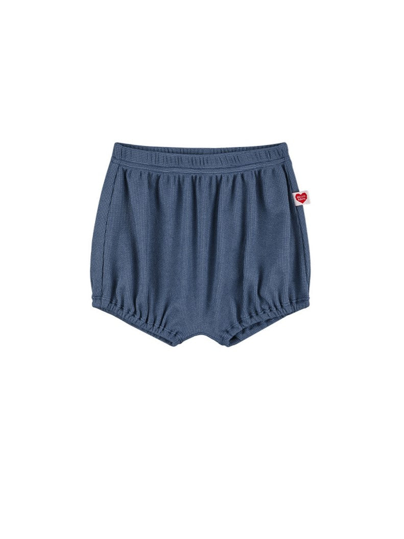 [BABY SET] Light Blue Cloud Color Block Waffle Shorts