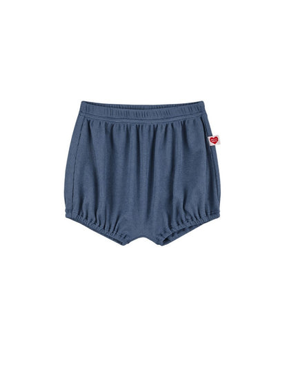 [BABY SET] Light Blue Cloud Color Block Waffle Shorts