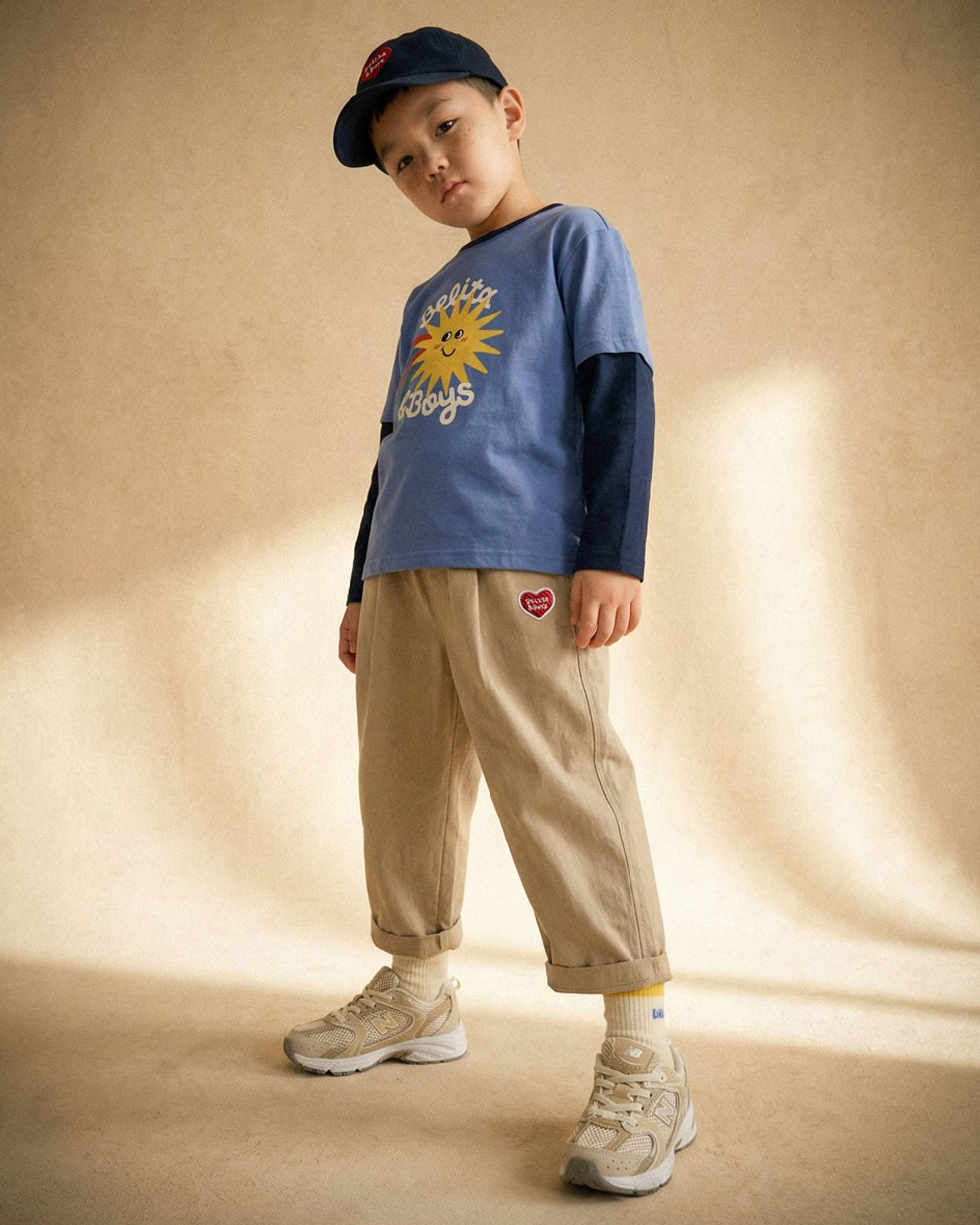 Navy Sun Layered Long Sleeve