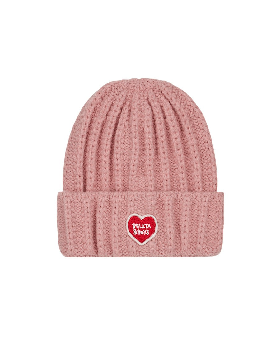 Pink BB Heart Short Beanie