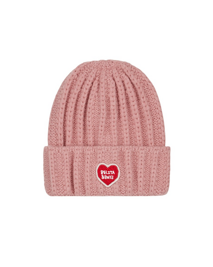 Pink BB Heart Short Beanie