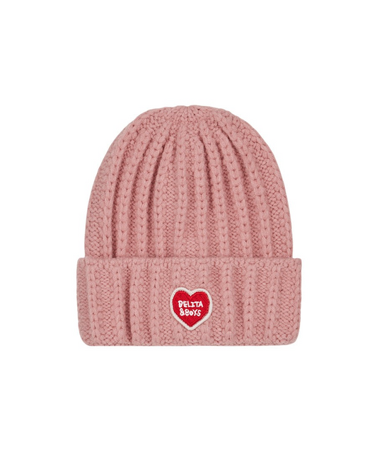 Pink BB Heart Short Beanie