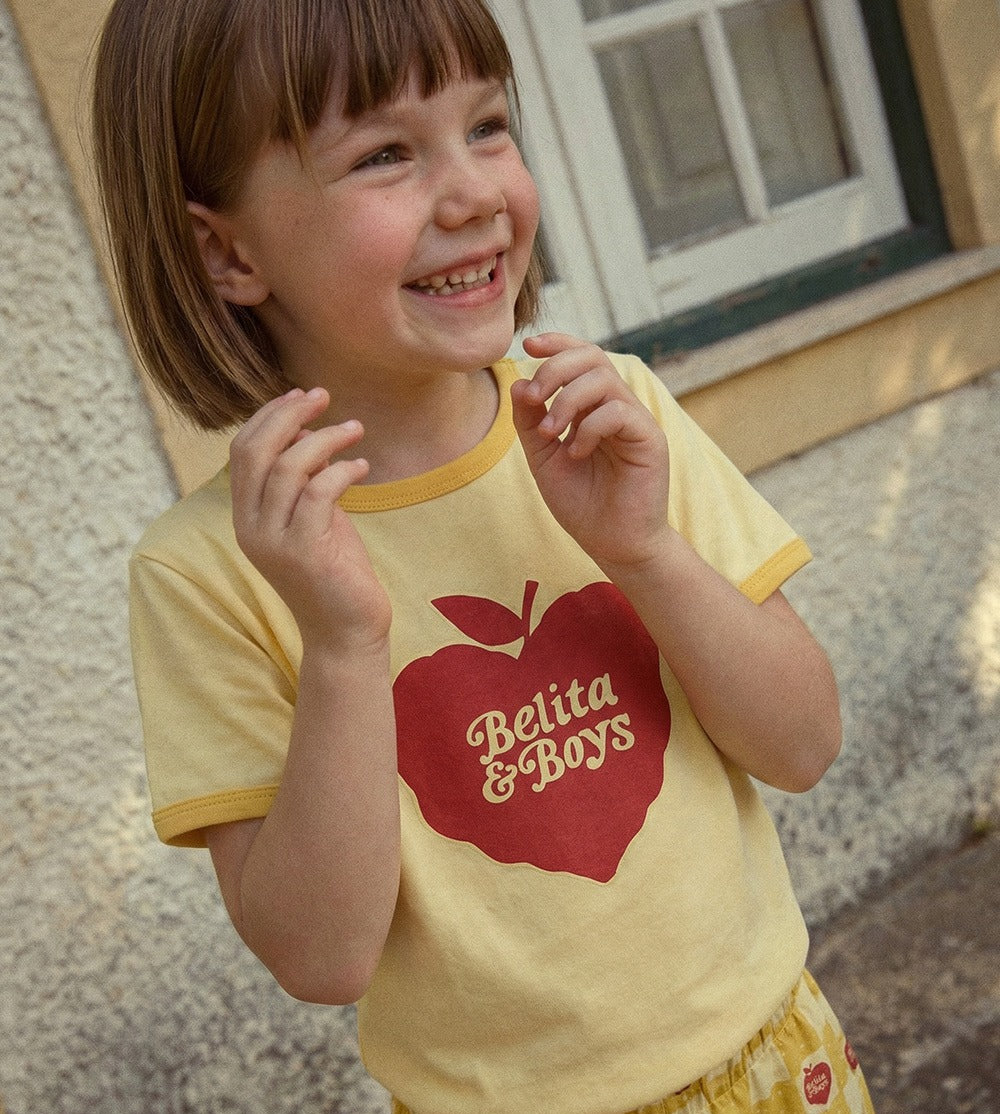 Yellow Bubble Apple Short Sleeve