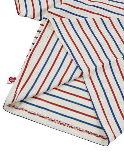 [SET] Red BB Heart Multi Stripe Shorts