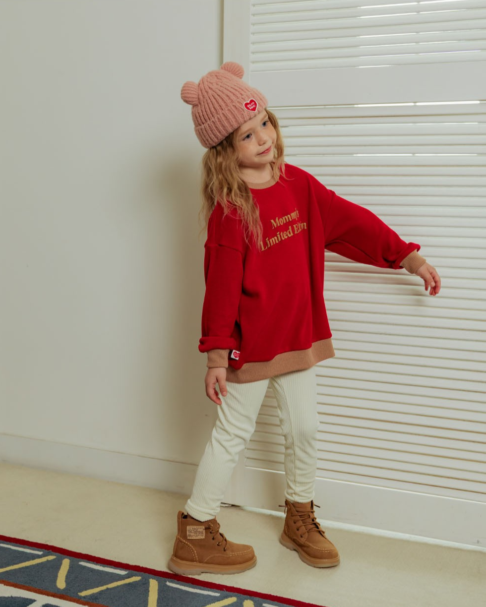 Cream Velour Rib Leggings