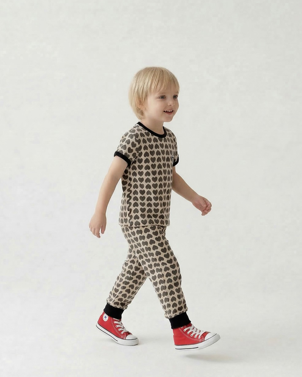 Charcoal BB Heart Pattern One Mile Jogger