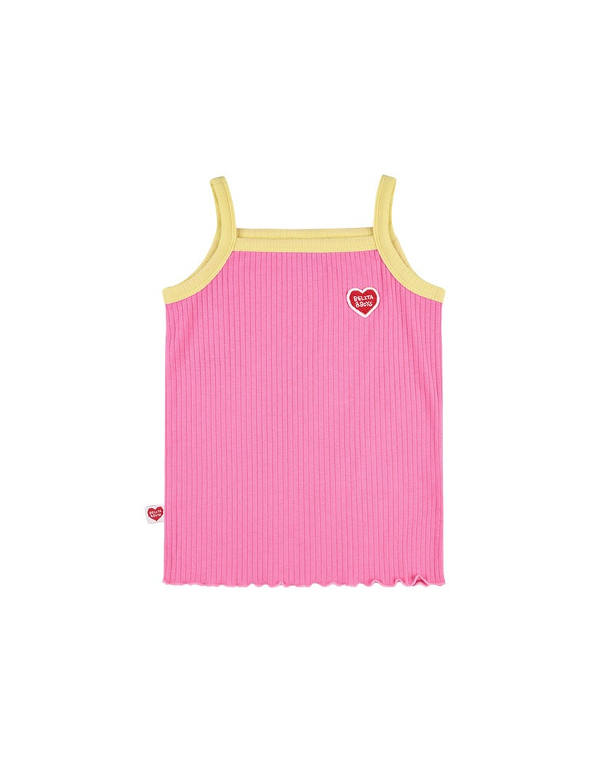 [GIRL SET] Pink BB Heart Two-Tone Sleeveless One Mile