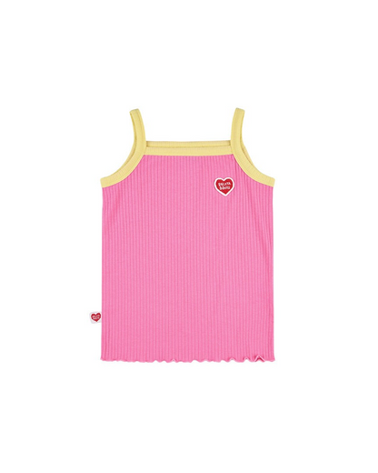 [GIRL SET] Pink BB Heart Two-Tone Sleeveless One Mile