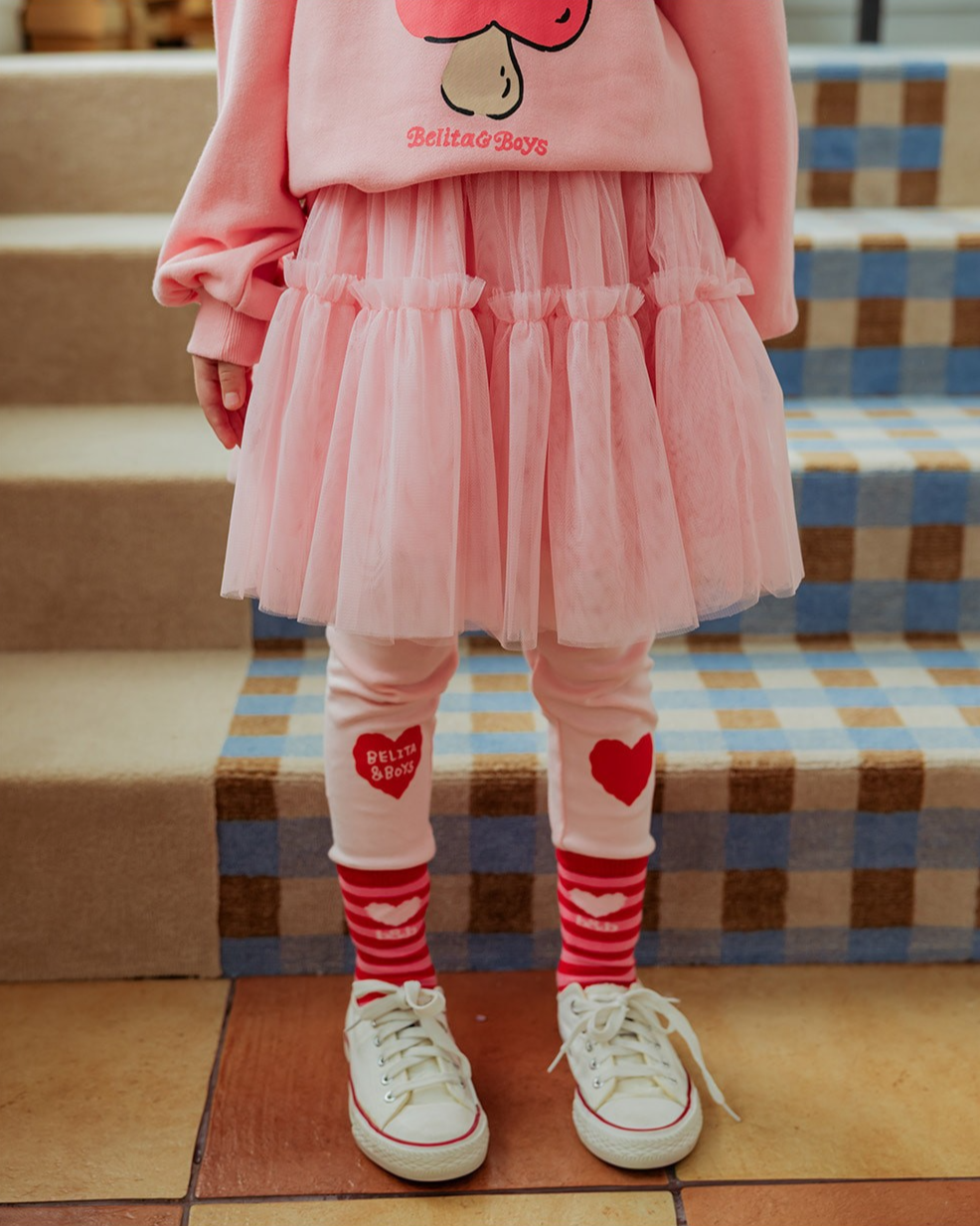 Pink Double Heart Leggings