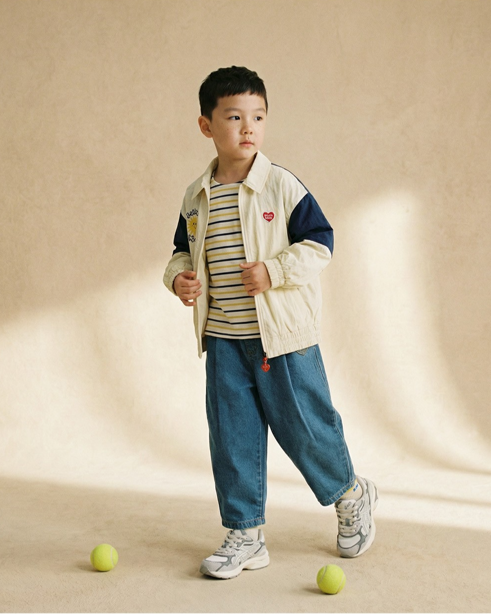 Blue BB Heart Balloon Denim Pants