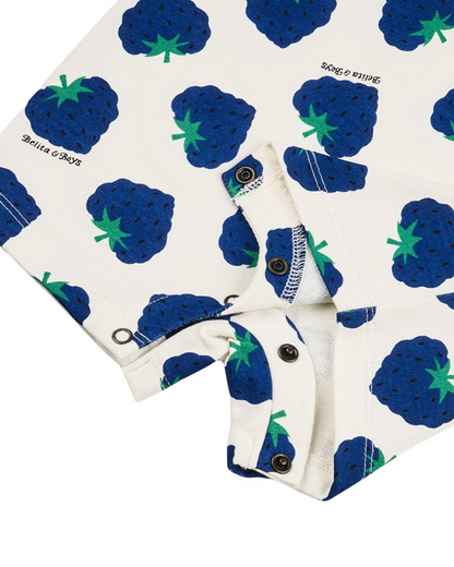BABY Navy Berry Pattern Short Jumpsuit