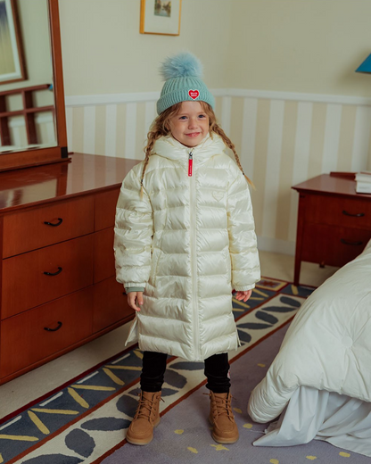 Mint BB Heart Pompom Beanie
