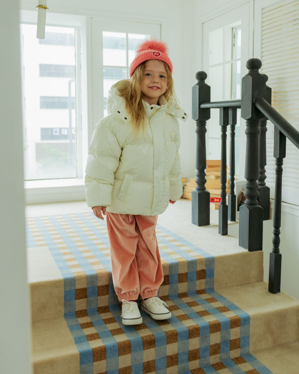 Pink BB Heart Pompom Beanie