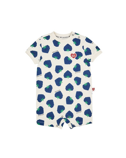 BABY Navy Berry Pattern Short Jumpsuit