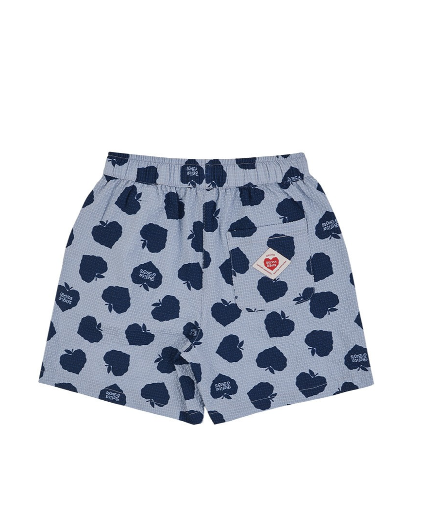 [SET] Navy Bubble Apple Polysucker Shirt & Shorts