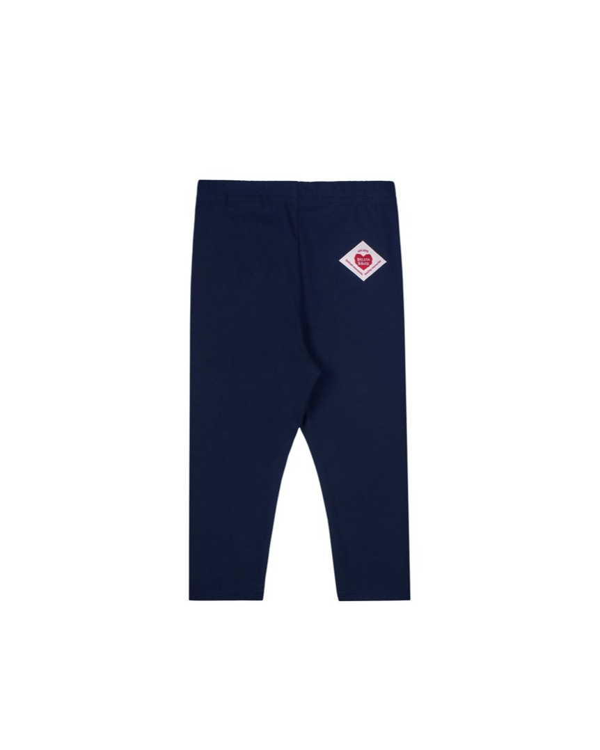BABY Navy Knee Point Cotton Leggings
