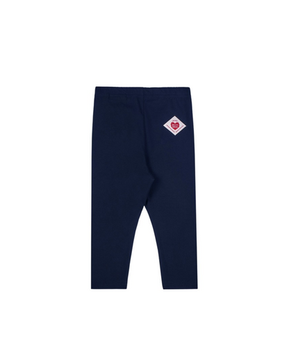 BABY Navy Knee Point Cotton Leggings