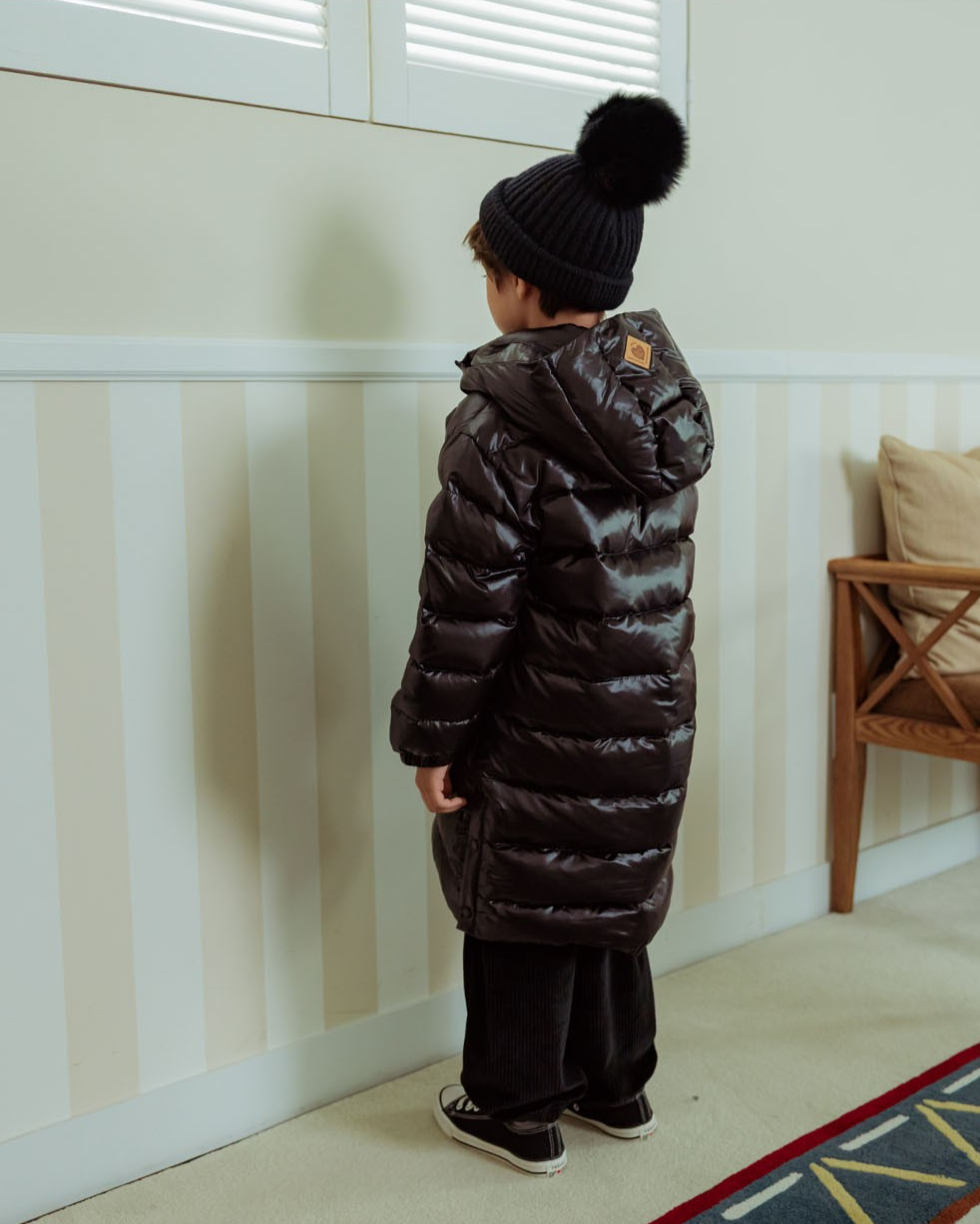 Black BB Heart Duck Down Long Jumper