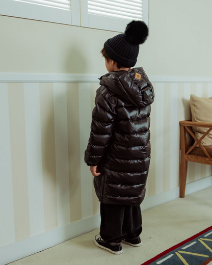 Black BB Heart Duck Down Long Jumper