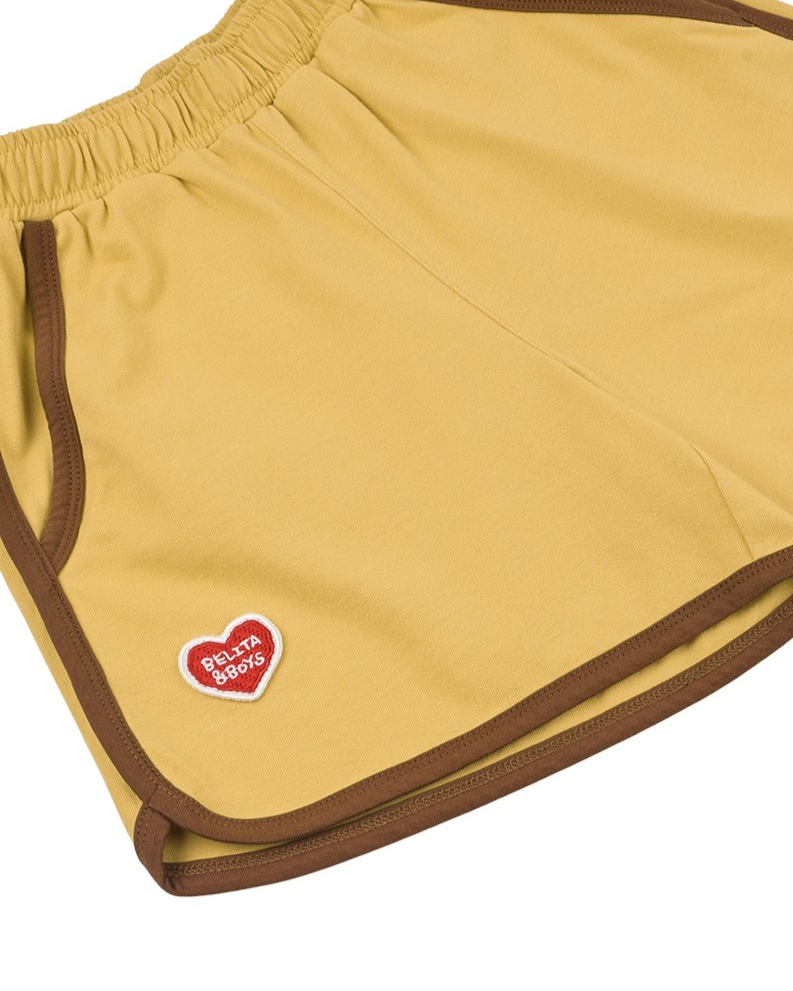 [SET] Yellow BB Heart Multi Stripe Shorts