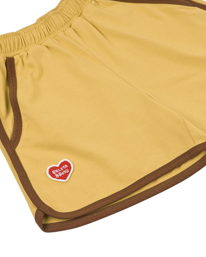 [SET] Yellow BB Heart Multi Stripe Shorts