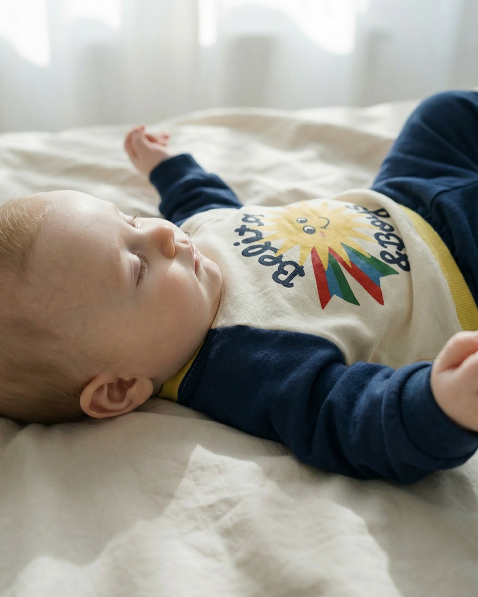 [BABY SET] Navy Sun Color Block Jogger