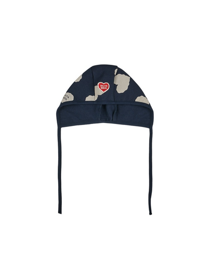 [BABY SET] Navy BB Heart Pattern Jumpsuit & Bonnet