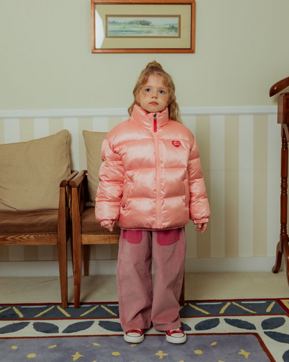 Pink BB Heart Basic Puffer Jumper