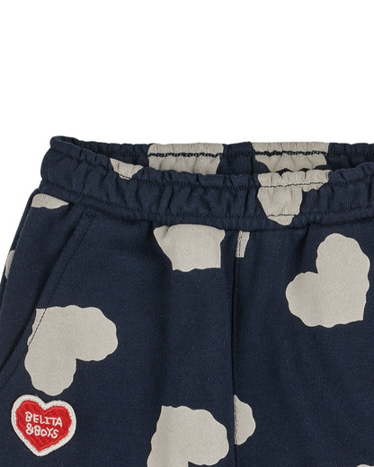 [BABY SET] Navy BB Heart Pattern Jogger