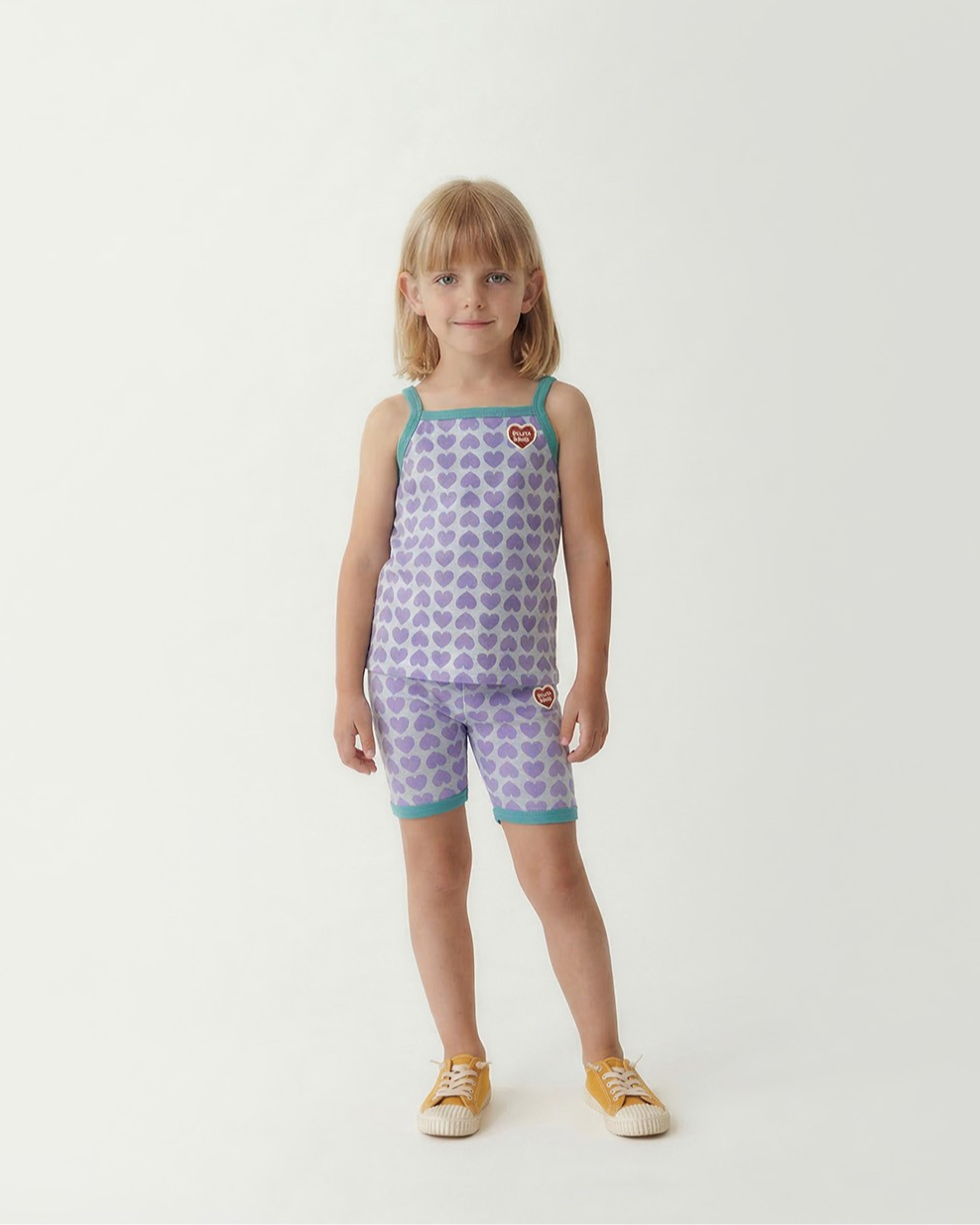 Violet BB Heart Pattern One Mile Sleeveless