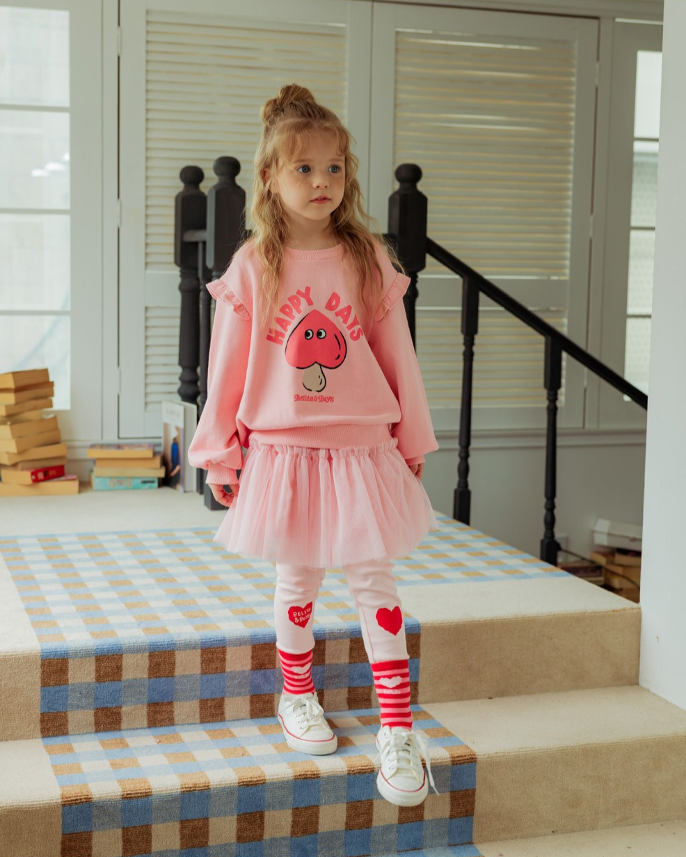 Pink Double Heart Leggings