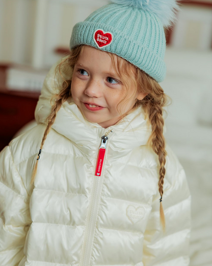 Cream BB Heart Duck Down Long Jumper