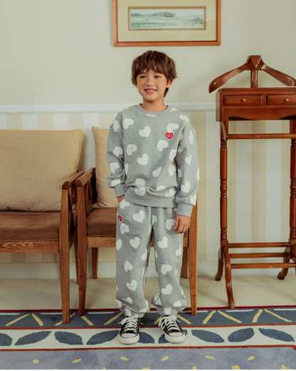 [SET] Grey BB Heart Pattern Jogger